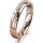 Ring 18 Karat Rot-/Weissgold 4.0 mm poliert 5 Brillanten G vs Gesamt 0,035ct