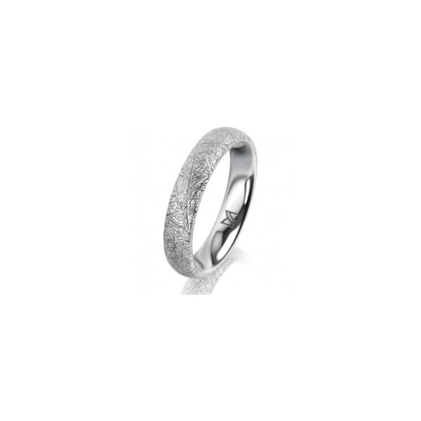 Ring 14 Karat Weissgold 4.0 mm kristallmatt