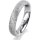 Ring 14 Karat Weissgold 4.0 mm kristallmatt