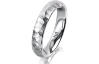 Ring 14 Karat Weissgold 4.0 mm diamantmatt