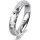 Ring 14 Karat Weissgold 4.0 mm diamantmatt 1 Brillant G vs 0,025ct