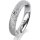 Ring 14 Karat Weissgold 4.0 mm kristallmatt 1 Brillant G vs 0,065ct