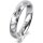 Ring 14 Karat Weissgold 4.0 mm diamantmatt 1 Brillant G vs 0,065ct