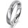 Ring 14 Karat Weissgold 4.0 mm l&auml;ngsmatt 3 Brillanten G vs Gesamt 0,030ct