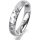 Ring 14 Karat Weissgold 4.0 mm diamantmatt 3 Brillanten G vs Gesamt 0,030ct