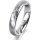 Ring 14 Karat Weissgold 4.0 mm l&auml;ngsmatt 5 Brillanten G vs Gesamt 0,035ct