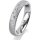 Ring 14 Karat Weissgold 4.0 mm kreismatt 5 Brillanten G vs Gesamt 0,035ct