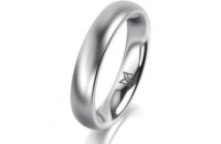 Ring 18 Karat Weissgold 4.0 mm l&auml;ngsmatt