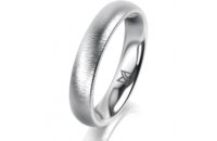 Ring 18 Karat Weissgold 4.0 mm sandmatt