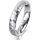 Ring 18 Karat Weissgold 4.0 mm diamantmatt