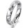 Ring 18 Karat Weissgold 4.0 mm diamantmatt 1 Brillant G vs 0,065ct