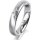 Ring 18 Karat Weissgold 4.0 mm sandmatt 3 Brillanten G vs Gesamt 0,030ct