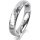 Ring 18 Karat Weissgold 4.0 mm diamantmatt 4 Brillanten G vs Gesamt 0,020ct