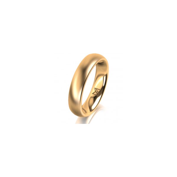Ring 14 Karat Gelbgold 4.5 mm l&auml;ngsmatt