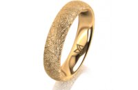 Ring 14 Karat Gelbgold 4.5 mm kristallmatt