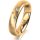 Ring 14 Karat Gelbgold 4.5 mm sandmatt 3 Brillanten G vs Gesamt 0,035ct