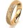Ring 14 Karat Gelbgold 4.5 mm kristallmatt 3 Brillanten G vs Gesamt 0,035ct