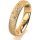 Ring 14 Karat Gelbgold 4.5 mm kreismatt 5 Brillanten G vs Gesamt 0,045ct