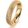 Ring 18 Karat Gelbgold 4.5 mm kristallmatt