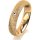 Ring 18 Karat Gelbgold 4.5 mm kristallmatt 1 Brillant G vs 0,025ct