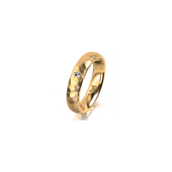 Ring 18 Karat Gelbgold 4.5 mm diamantmatt 1 Brillant G vs 0,025ct