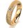 Ring 18 Karat Gelbgold 4.5 mm kristallmatt 1 Brillant G vs 0,065ct