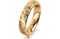 Ring 18 Karat Gelbgold 4.5 mm diamantmatt 3 Brillanten G...