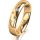 Ring 18 Karat Gelbgold 4.5 mm poliert 5 Brillanten G vs Gesamt 0,045ct