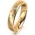 Ring 18 Karat Gelbgold 4.5 mm sandmatt 5 Brillanten G vs Gesamt 0,045ct
