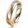 Ring 14 Karat Gelb-/Weissgold 4.5 mm l&auml;ngsmatt