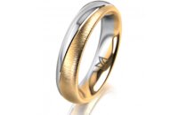 Ring 14 Karat Gelb-/Weissgold 4.5 mm sandmatt