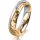 Ring 14 Karat Gelb-/Weissgold 4.5 mm diamantmatt