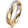 Ring 14 Karat Gelb-/Weissgold 4.5 mm l&auml;ngsmatt 1 Brillant G vs 0,025ct