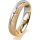 Ring 14 Karat Gelb-/Weissgold 4.5 mm kreismatt 1 Brillant G vs 0,025ct
