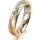 Ring 14 Karat Gelb-/Weissgold 4.5 mm sandmatt 1 Brillant G vs 0,065ct