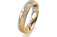 Ring 14 Karat Gelb-/Weissgold 4.5 mm kreismatt 3...