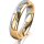 Ring 14 Karat Gelb-/Weissgold 4.5 mm poliert 5 Brillanten G vs Gesamt 0,045ct