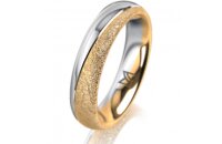 Ring 18 Karat Gelb-/Weissgold 4.5 mm kreismatt