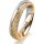 Ring 18 Karat Gelb-/Weissgold 4.5 mm kristallmatt