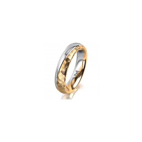 Ring 18 Karat Gelb-/Weissgold 4.5 mm diamantmatt