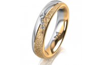 Ring 18 Karat Gelb-/Weissgold 4.5 mm kristallmatt 4...