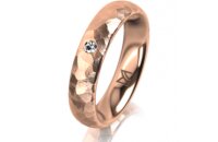 Ring 14 Karat Rotgold 4.5 mm diamantmatt 1 Brillant G vs...