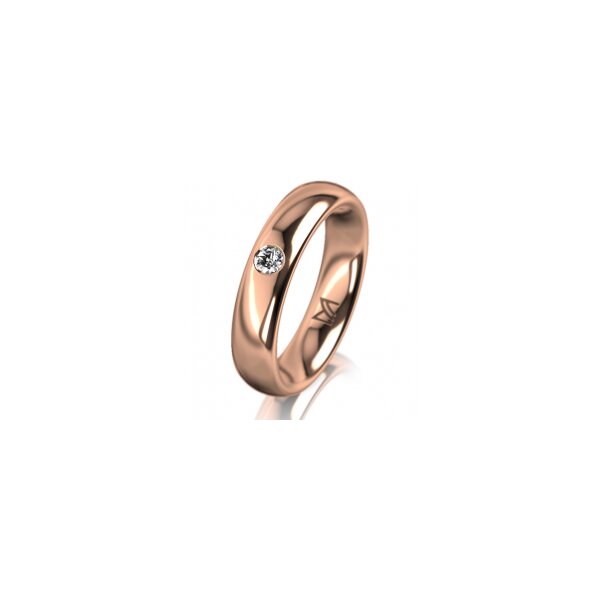 Ring 14 Karat Rotgold 4.5 mm poliert 1 Brillant G vs 0,065ct