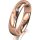 Ring 14 Karat Rotgold 4.5 mm poliert 3 Brillanten G vs Gesamt 0,035ct