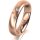 Ring 14 Karat Rotgold 4.5 mm l&auml;ngsmatt 3 Brillanten G vs Gesamt 0,035ct