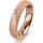 Ring 14 Karat Rotgold 4.5 mm kreismatt 4 Brillanten G vs Gesamt 0,025ct