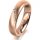 Ring 14 Karat Rotgold 4.5 mm sandmatt 4 Brillanten G vs Gesamt 0,025ct