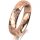 Ring 14 Karat Rotgold 4.5 mm diamantmatt 4 Brillanten G vs Gesamt 0,025ct