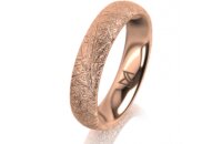 Ring 18 Karat Rotgold 4.5 mm kristallmatt