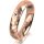 Ring 18 Karat Rotgold 4.5 mm diamantmatt 1 Brillant G vs 0,025ct